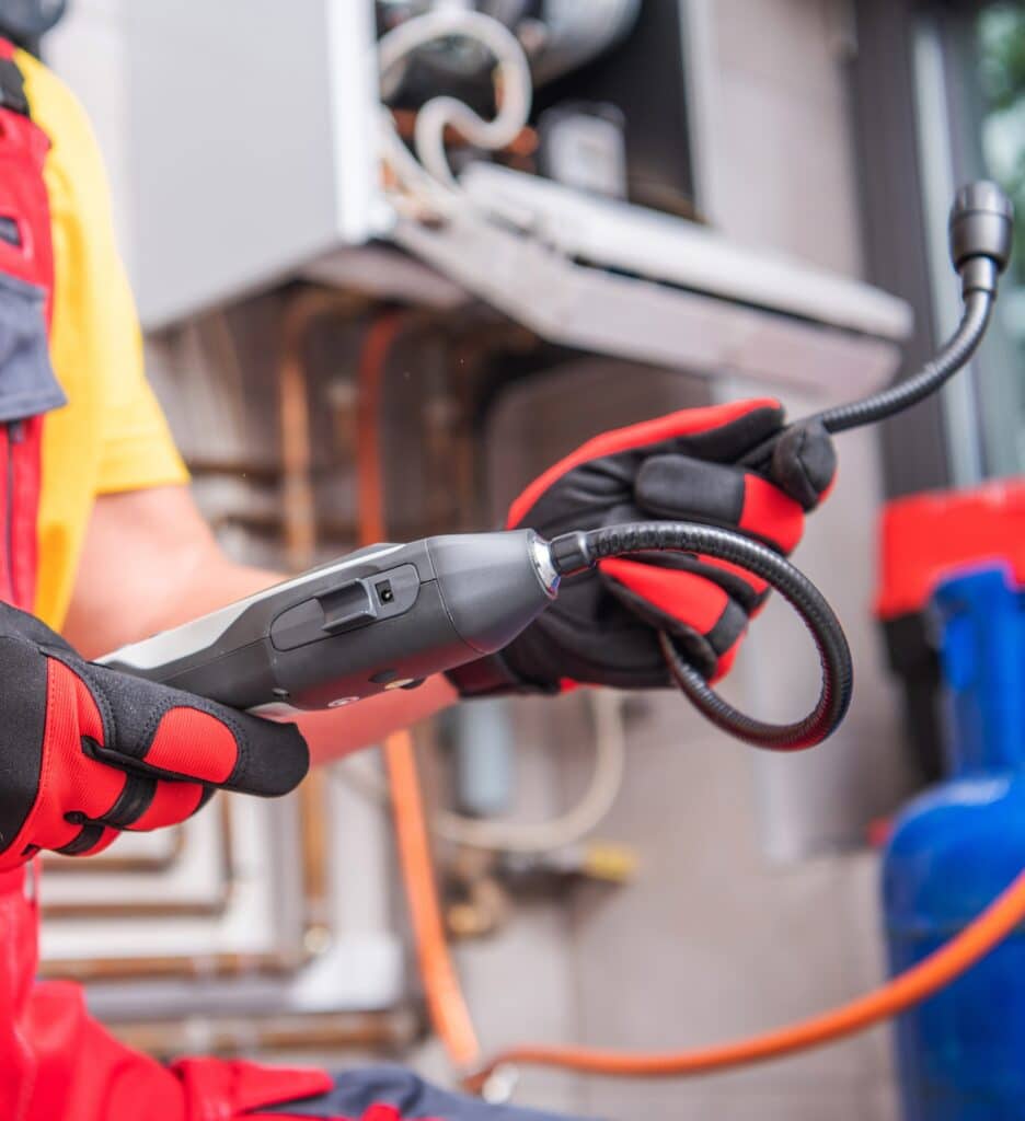 Gas leak detection and repair.