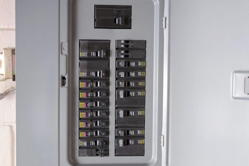 Circuit breaker panel.